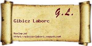 Gibicz Laborc névjegykártya